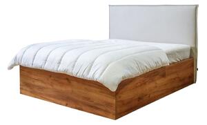 Bež/u prirodnoj boji bračni krevet s prostorom za pohranu s podnicom 140x190 cm Cara – Bobochic Paris