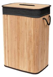 Crna/u prirodnoj boji bambusova košara za rublje 78 l Bamboo – Compactor