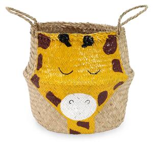 Žuta /u prirodnoj boji dječja kutija za pohranu od morske trave ø 30x28 cm Giraffe – Compactor