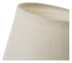Bijela/smeđa stolna lampa s tekstilnim sjenilom (visina 34,5 cm) – Casa Selección