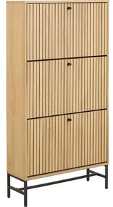 Preklopni ormarić za cipele u dekoru hrasta u prirodnoj boji 72x140x25 cm Albany – Actona