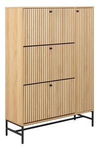 Preklopni ormarić za cipele u dekoru hrasta u prirodnoj boji 99x140x35 cm Albany – Actona
