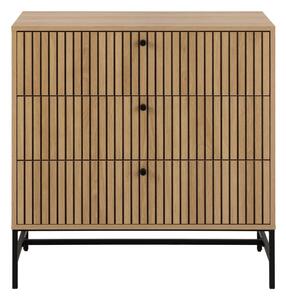 Komoda u dekoru hrasta u prirodnoj boji 81x80x40 cm Albany – Actona