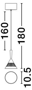 PALUZ VISILICA LED/3000K/7W/345Lm/CRNA & ROSE GOLD NL9186963