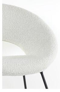 Bijela fotelja od bouclé tkanine Antony – Light & Living