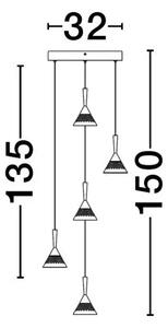 PALUZ VISILICA LED/3000K/30W/1558Lm/CRNA & ROSE GOLD NL9186965