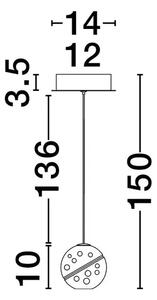 LICIO VISILICA LED/3000K/4W/166Lm/GOLD NL9186958