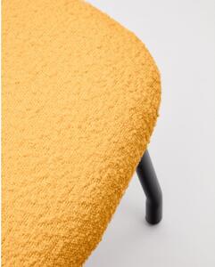Senf žuti tabure od bouclé tkanine Belina – Kave Home