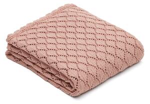 Ružičasta pamučna pletena deka za bebe 70x100 cm Ria – Kave Home