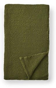 Zelena pamučna deka 150x200 cm Jaipur Chunky Waffle – Pineapple Elephant