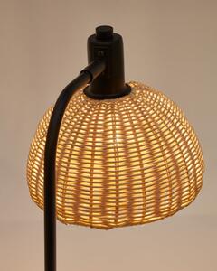 Crna/u prirodnoj boji stolna lampa sa sjenilom od ratana (visina 56 cm) Damila – Kave Home
