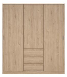 Ormar u dekoru hrasta s kliznim vratima u prirodnoj boji 177x200x60 cm Naia – Tvilum
