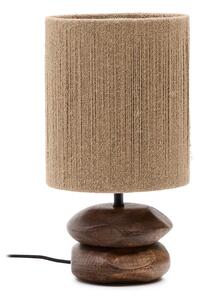 Stolna lampa od masivnog bagrema u tamnoj prirodnoj boji (visina 43 cm) Kor – Kave Home