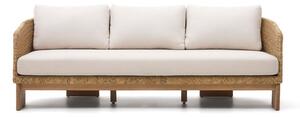 Bež/u prirodnoj boji vrtna sofa od umjetnog ratana Xoriguer – Kave Home