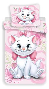 Ružičasta pamučna dječja posteljina za krevet za jednu osobu 140x200 cm Marie Cat "Pink" – Jerry Fabrics