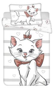 Bijela pamučna dječja posteljina za dječji krevetić 100x135 cm Marie Cat "Bow" – Jerry Fabrics