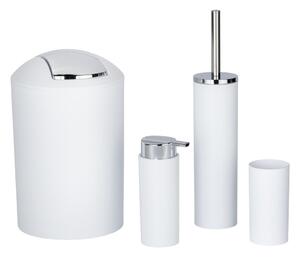 Bijeli plastičan set pribora za kupaonicu Calvo – Wenko