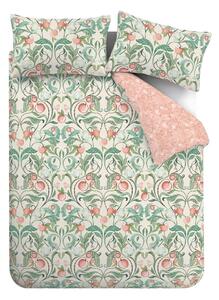 Zeleno-roza posteljina za jedan krevet 135x200 cm Clarence Floral - Catherine Lansfield