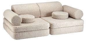 Svjetlo smeđi dječji kauč od bouclé tkanine 132 cm Settee – Wigiwama