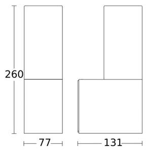 LED VANJSKA ZIDNA SVJETILJKA L 605 ANTRACIT 11,3W 3000K 729lm L605 ANT