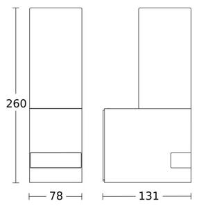 LED VANJSKA ZIDNA SVJETILJKA SA SENZOROM L 605 S ANTRACIT 11,3W 3000K 729lm L605 S ANT