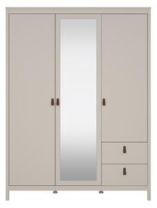 Sivo-bež ormar s ogledalom 150x199x58 cm Madrid – Tvilum