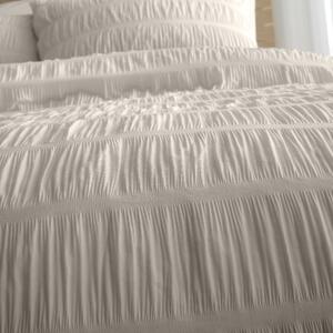 Bež posteljina za bračni krevet 200x200 cm Seersucker - Catherine Lansfield