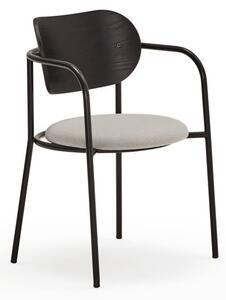 Crna i siva blagovaonska stolica u dekoru jasena Eclipse - Teulat