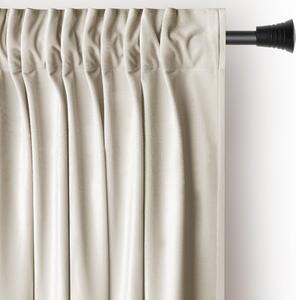 Bež zavjesa za djelomično zamračenje od samta 140x245 cm Pleat – Restilo