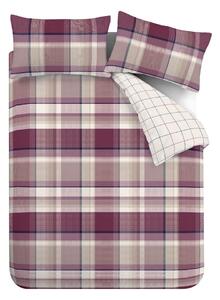 Ljubičasta posteljina za krevet 135x200 cm Check - Catherine Lansfield