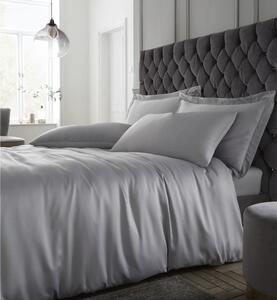 Siva posteljina za krevet 135x200 cm Silky Soft - Catherine Lansfield