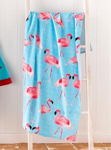 Plavo-ružičasti ručnik za plažu 160x76 cm Flamingo - Catherine Lansfield