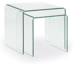 Stakleni stolići za kavu u setu 2 kom 50x50 cm Burano – Kave Home