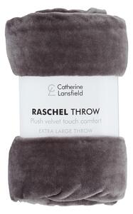 Sivi prekrivač 200x240 cm Raschel - Catherine Lansfield