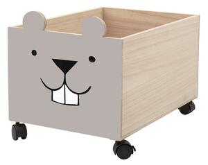Drvena kutija za pohranu igračaka na kotačima Bloomingville Mini