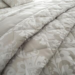 Bež prekrivač za bračni krevet 230x220 cm Classic Damask - Catherine Lansfield
