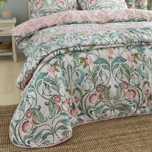 Zeleno-ružičasti pokrivač za bračni krevet 220x230 cm Clarence Floral - Catherine Lansfield