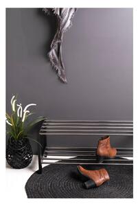 Crna polica za cipele od drveta topole Padova - House Nordic
