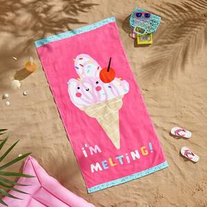 Ružičasti ručnik za plažu 160x76 cm I'm Melting - Catherine Lansfield
