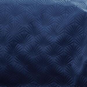 Plavi prekrivač za bračni krevet 220x230 cm Art Deco Pearl - Catherine Lansfield