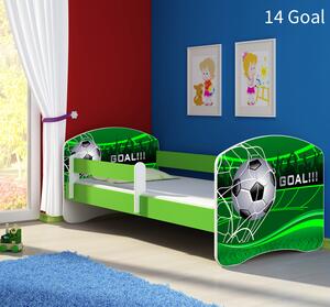 Dječji krevet ACMA s motivom, bočna zelena 160x80 cm 14-goal