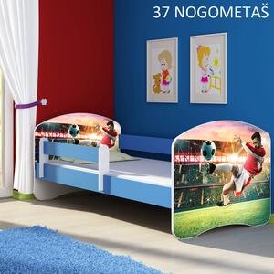 Dječji krevet ACMA s motivom, bočna plava 140x70 cm 37 Nogometaš