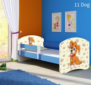 Dječji krevet ACMA s motivom, bočna plava 140x70 cm 11 Dog