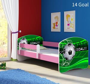 Dječji krevet ACMA s motivom, bočna roza 140x70 cm 14 Goal
