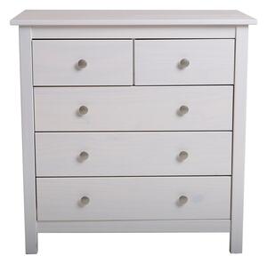 Bijela visoka komoda od masivnog bora 79x80 cm Berna – Marckeric