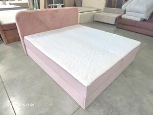 Tapecirani boxspring krevet FORENA 140x200 cm tamnozelena Madrac: Bonell opružni madrac