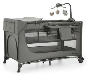 Kinderkraft Putni krevetić s dodacima 3u1 Joy 2, Dark Grey