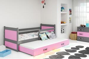 Krevet BMS Rico za 2 osobe 200x90 cm, GRF roza