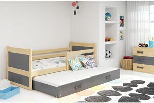 Krevet BMS Rico za 2 osobe 200x90 cm, PINE grafit