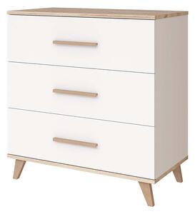 Faktum Flip komoda s 3 ladice, White-Oak